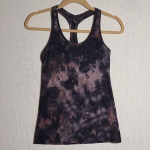 Lululemon Charcoal Tie-Dye Racerback Tank Top Size Small